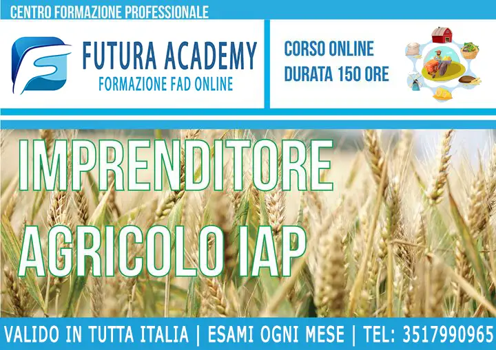 esame iap 2024 qualifica per imprenditore agricolo in sede accreditata riconosciuto in tutta italia